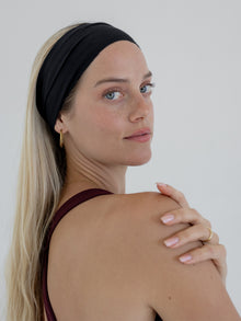 Flow Headband, Ribbed Black