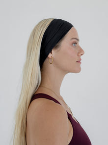 Flow Headband, Ribbed Black