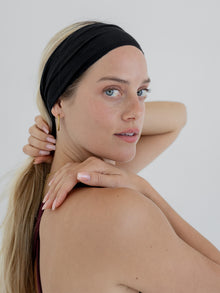 Flow Headband, Ribbed Black
