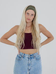 Flow Headband, Ribbed Moss