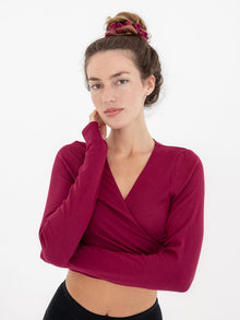 Flow Scrunchie, Ribbed Berry