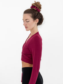 Flow Scrunchie, Ribbed Berry