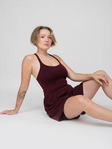 Lila Romper 2.0, Burgundy