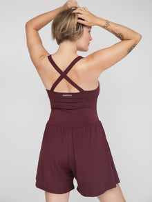 Lila Romper, Burgundy - IMBŌDHI